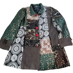 Sacred Threads Patchwork Jacket XL Boho Art to Wear Festival Hippie Gypsy Style